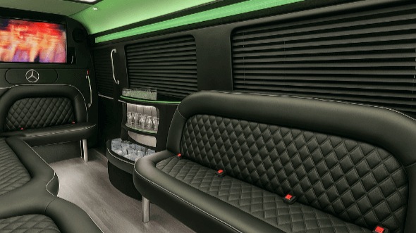 15 passenger party bus interior