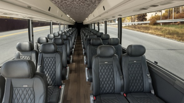Interior of Charter Bus Company Sioux Falls's 30 Passenger Minibus in Sioux Falls