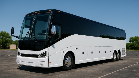 Exterior of Charter Bus Company Sioux Falls's 47 Passenger Charter Bus in Sioux Falls