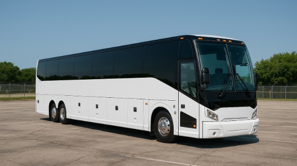 Exterior of Charter Bus Company Sioux Falls's 48 Passenger Charter Bus in Sioux Falls