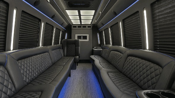50 passenger party bus interior