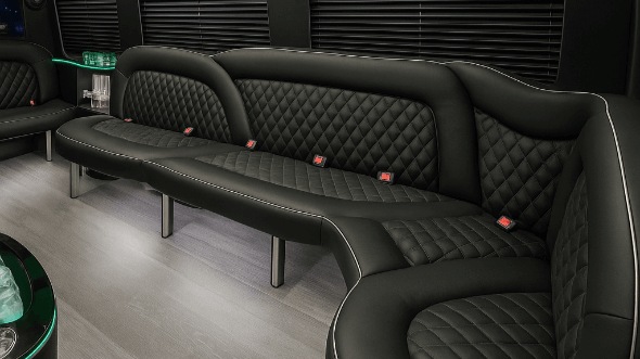 sioux falls 18 passenger party bus interior