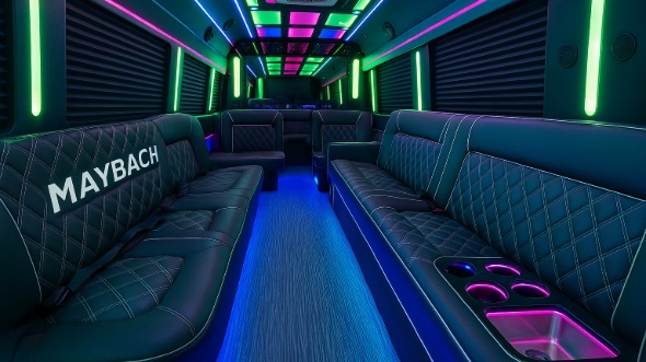 sioux falls 28 passenger party bus inside
